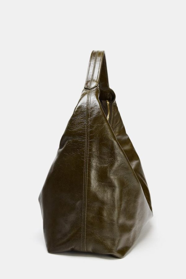 LEATHER OVAL BAG - Image 2