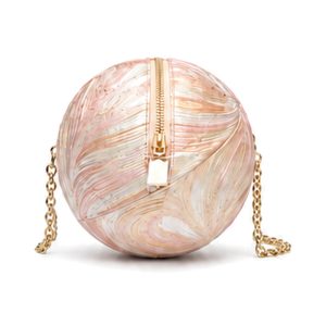 Gilded Pearl Orb, evening bag — front view, concept design by SOCCI Handbags