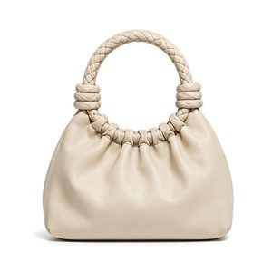 Ivory Braid Hobo, crochet and woven bag — front view, concept design by SOCCI Handbags