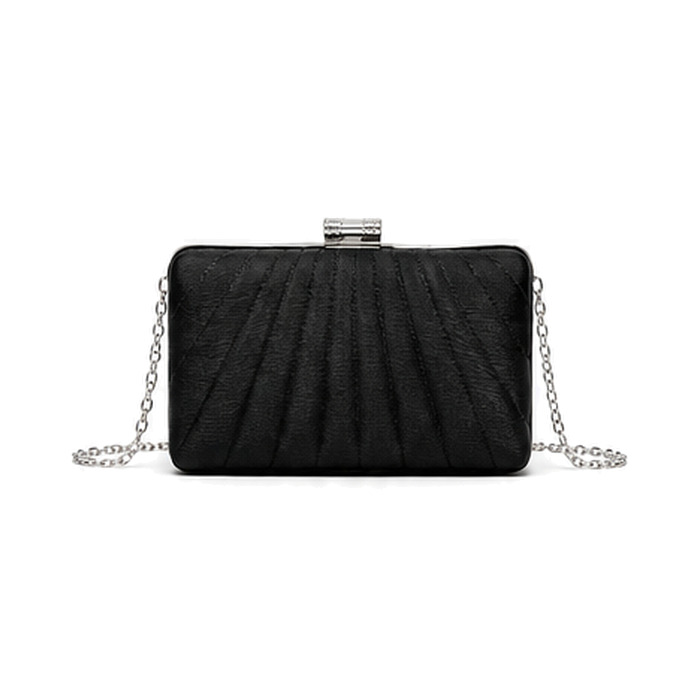 Silver Fern Minaudière, evening bag — back view, concept design by SOCCI Handbags