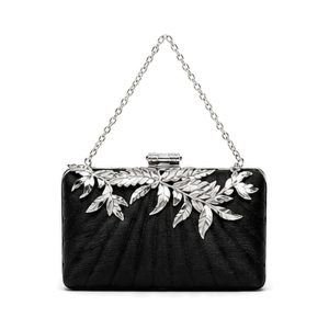 Silver Fern Minaudière, evening bag — front view, concept design by SOCCI Handbags